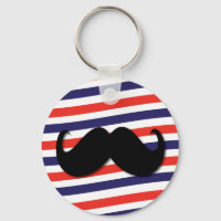 Mustache con rayas rojas, blancas y azules