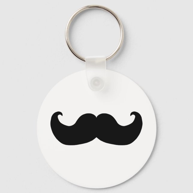 Llavero Mustache negro (Anverso)