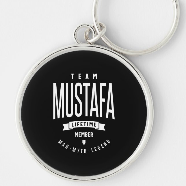 Llavero Mustafa Nombre Personalizado Regalo de cumpleaños (Frente)