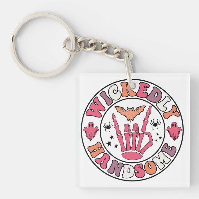 Llavero Muy guapo - Halloween retro (Frente)