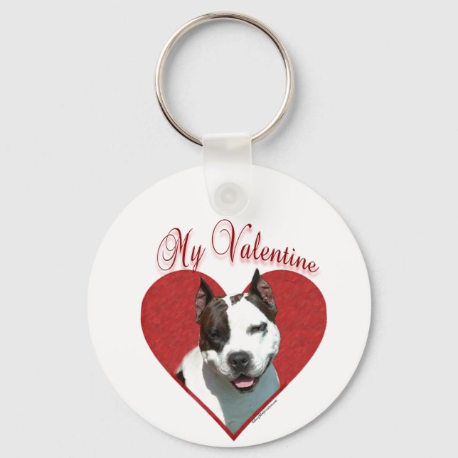 Llavero My AmStaff Valentine (Anverso)