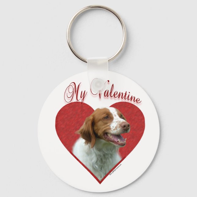 Llavero My Brittany Spaniel Valentine (Anverso)
