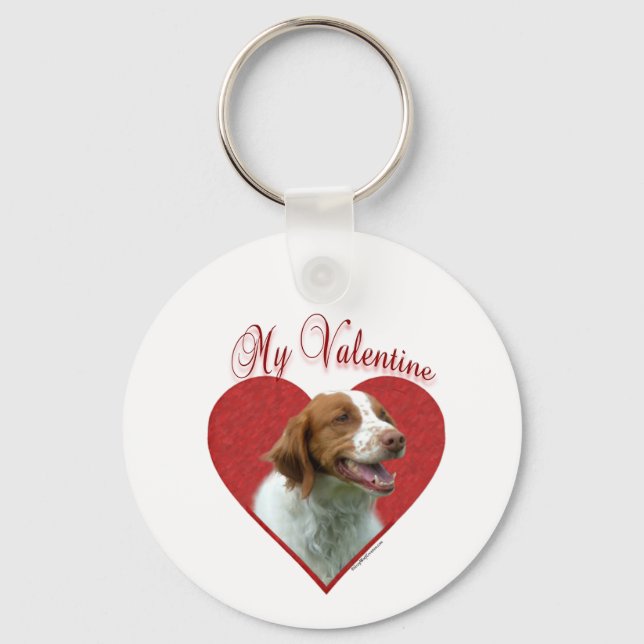 Llavero My Brittany Spaniel Valentine (Anverso)