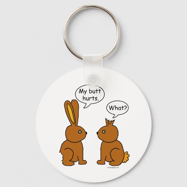 Llavero My Butt Hurts! - What? (Anverso)