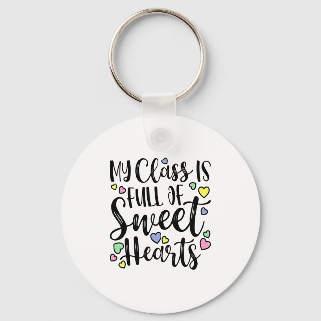 Llavero My Cl Is Full Of Sweet Heart Valentines Day Cu  (Anverso)