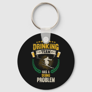 Llavero My Drinking Team Has A Skiing Problem Funny Skier