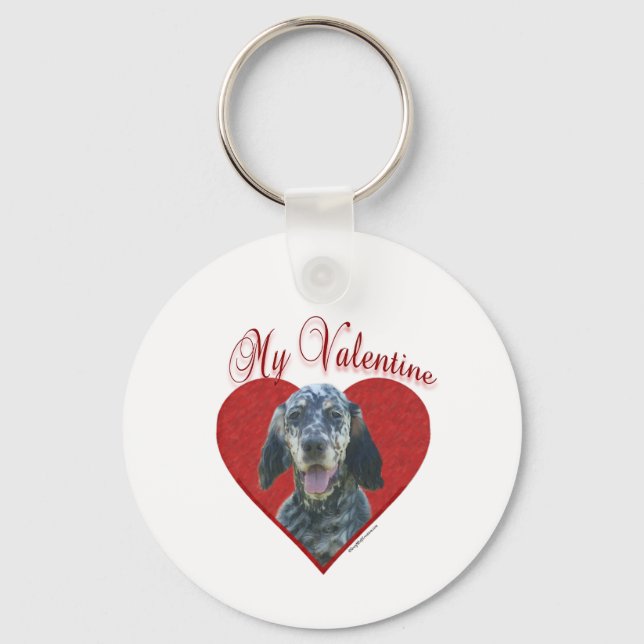 Llavero My English Setter Valentine (Anverso)
