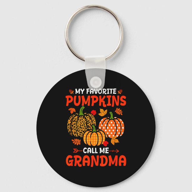 Llavero My Favorite Pumpkins Call Me Grandma Thanksgiving  (Anverso)