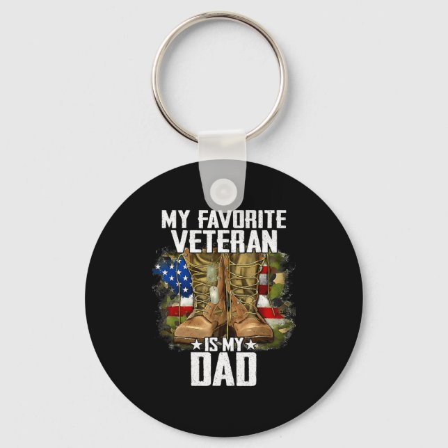 Llavero My Favorite Veteran Is My Dad Father Veterans Day  (Anverso)
