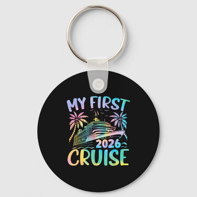 Llavero My First Cruise 2026 Vacation Tie Dye Family Cruis (Anverso)