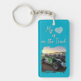 Llavero My Heart Is on the Track Keychain