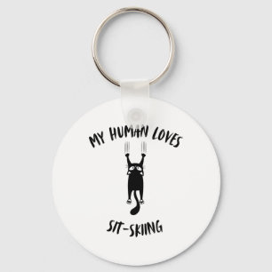 Llavero My Human Aves Sit skiing - Cat Parent Hob