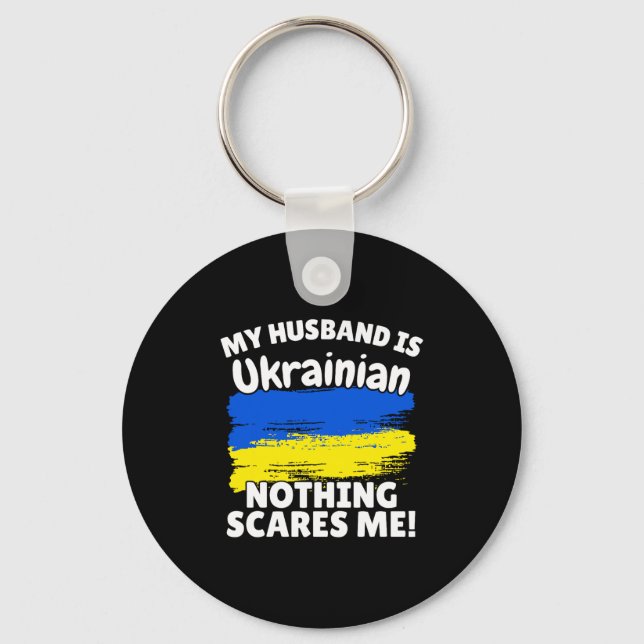Llavero My Husband Is Ukrainian Funny Ukraine Flag Gift Fo (Anverso)