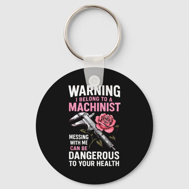 Llavero My Knight In Machinist Wife Girlfriend Funny Anniv (Anverso)