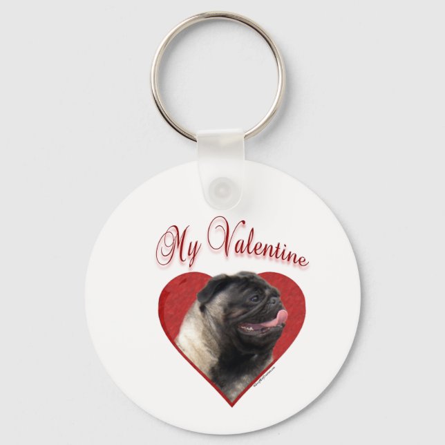 Llavero My Pug Valentine (Anverso)