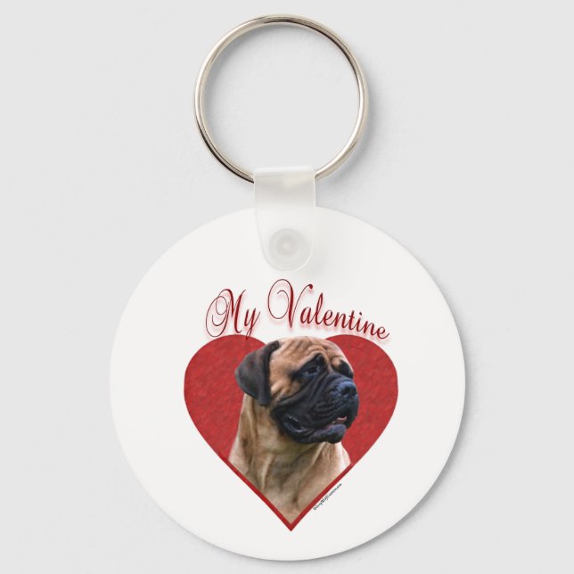 Llavero My Red Bullmastiff Valentine (Anverso)