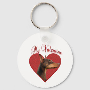 Llavero My Red Doberman Valentine