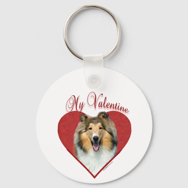 Llavero My Rough Collie Valentine (Anverso)