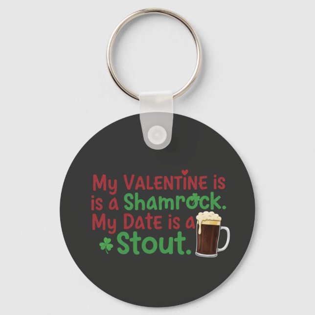 Llavero My Valentine is a Shamrock Funny St. Patrick's Day (Anverso)