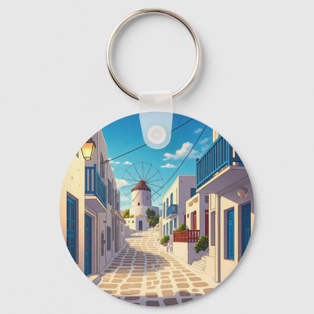 Llavero Mykonos Path Greece Cyclades Travel (Anverso)