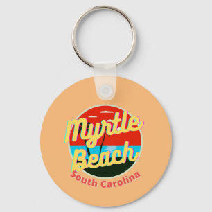 Llavero Myrtle Beach South Carolina Retro Sunset