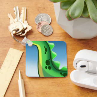 Llavero MYSTERIOUS LONG NECK DINOSAUR by Jeff Willis Art