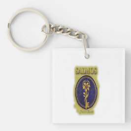 Llavero Mystic Golden Key & Bloom: Diseño de Logotipo Eleg