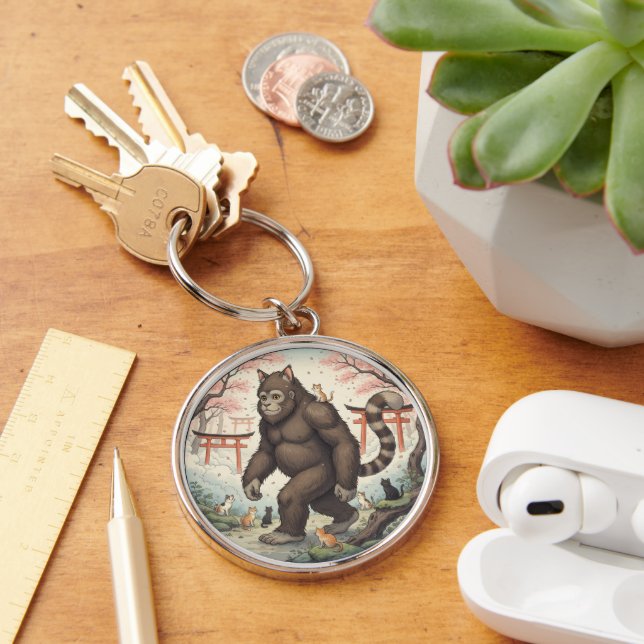 Llavero Mystical Cat-Foot in Japanese Forest Keychain (Escritorio )