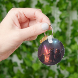 Llavero Mystical Forest Battle Animals Art