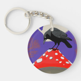 Llavero 🗝️ **Mystical Raven Acrylic Keychain
