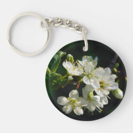 Llavero Mystique Dark Botanical Plum Blossom Keyring