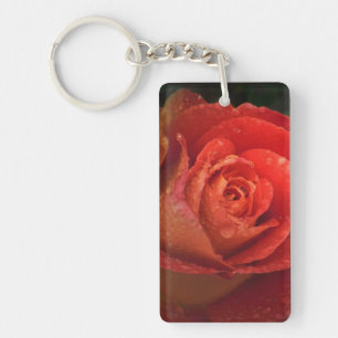 Llavero Mystique Dark Botanical Red Orange Rose