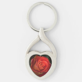 Llavero Mystique Dark Botanical Red Orange Rose Keyring