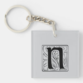 Llavero N Monogramm schwarz
