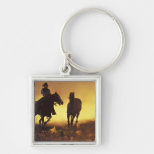 Llavero NA, EE. UU., Oregón, Seneca, Ponderosa Ranch, Vaqu