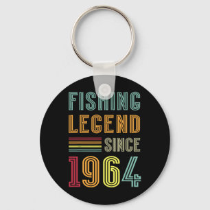 Llavero Nacido En 1964 Cumpleaños Pescador Retro Vintage 1