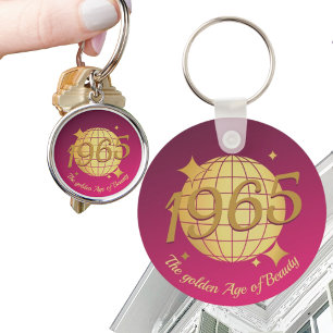 Llavero Nacido en 1965 Regalo de oro rosa por 60 años