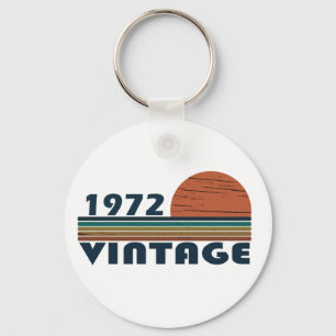 Llavero nacido en 1972, cumpleaños vintage