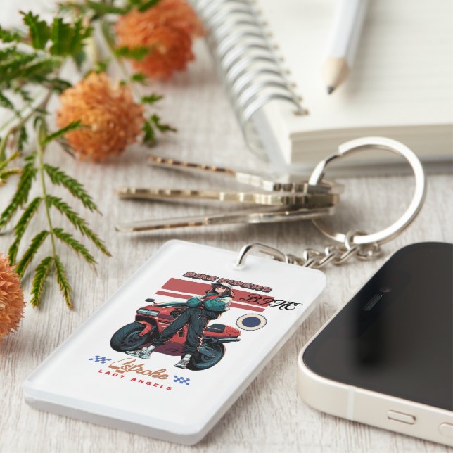 Llavero Nacido para andar | cadena de claves para motocicl (Frente Derecha)