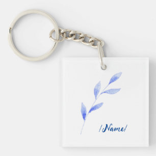 Llavero Nacimiento Flor Rama azul Regalo de vacaciones