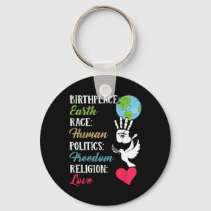 Llavero Nacimiento Tierra Raza Camisa de Libertad por la P