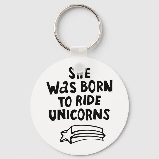 Llavero Nació En Unicornios (Anverso)