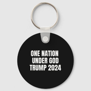 Llavero Nación bajo Dios Trump 2024 Dios Bandera Americana