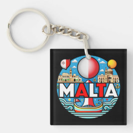 Llavero Nación de las Islas del Mediterráneo de Malta