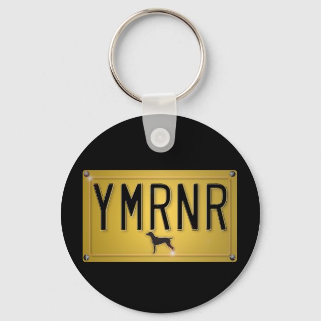 Llavero Nación de Weimaraner : Placa de licencia de YMRNR (Anverso)