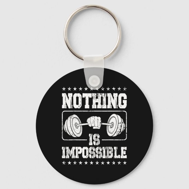 Llavero Nada Más Firme Imposible El Acceso A Bodybuilder (Anverso)