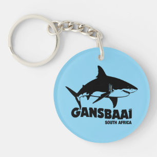 Llavero Nadando Con Grandes Tiburones Blancos - Buceo En G