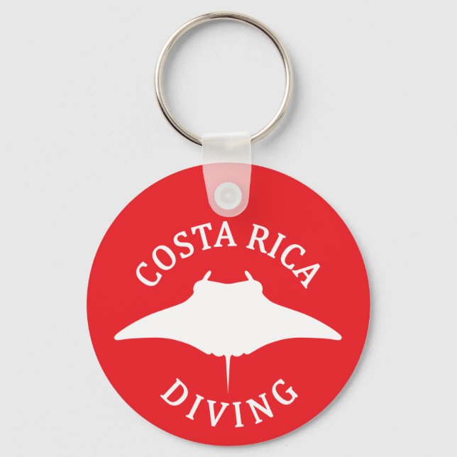 Llavero Nadando Con Manta Ray - Buceo En Costa Rica (Anverso)