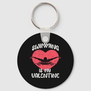 Llavero Nadar Es Mi Día De San Valentín Amar El Deporte De