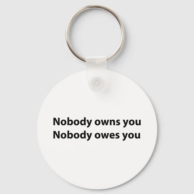 Llavero Nadie le debe o le debe (Anverso)